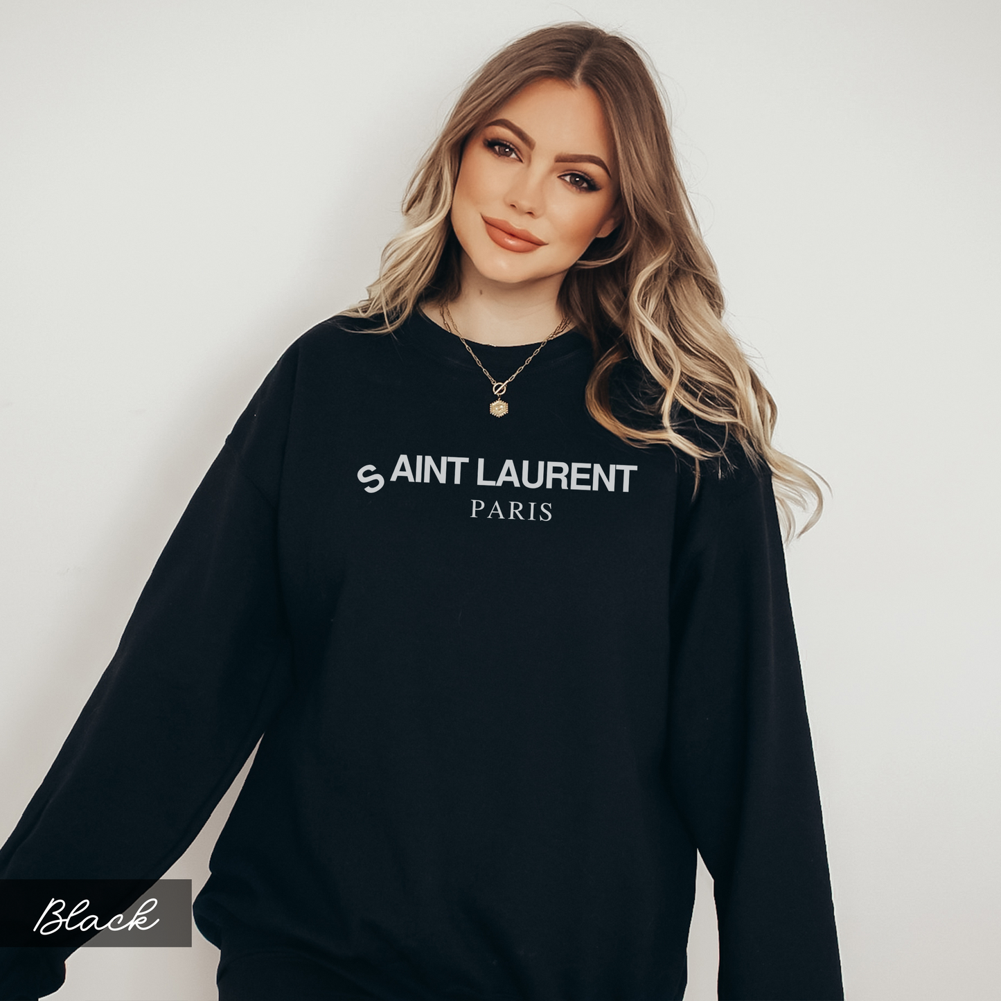 Aint Laurent Sweatshirt, Funny Saint Laurent Designer Inspired Minimalist Trendy Sweatshirt