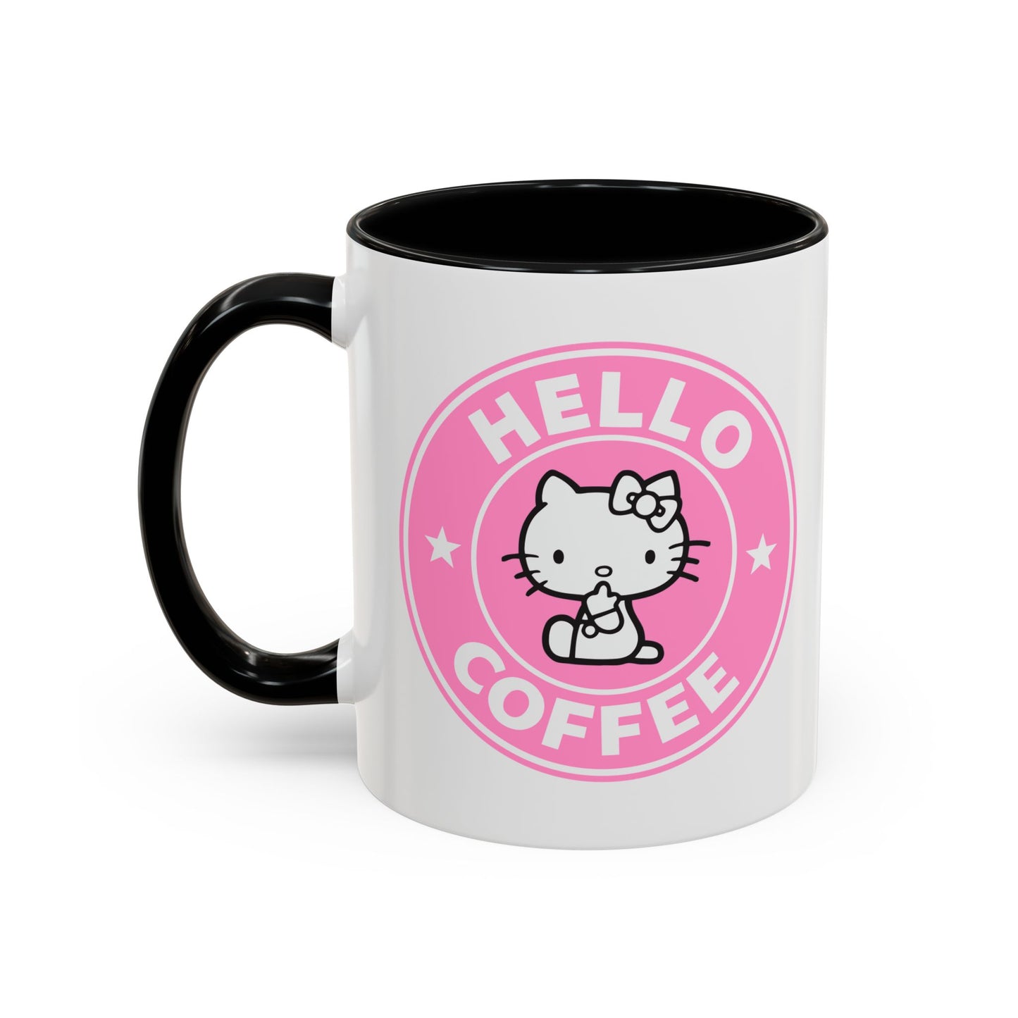 Hello Kitty Hello Coffee Black Accent Coffee Mug, 11oz
