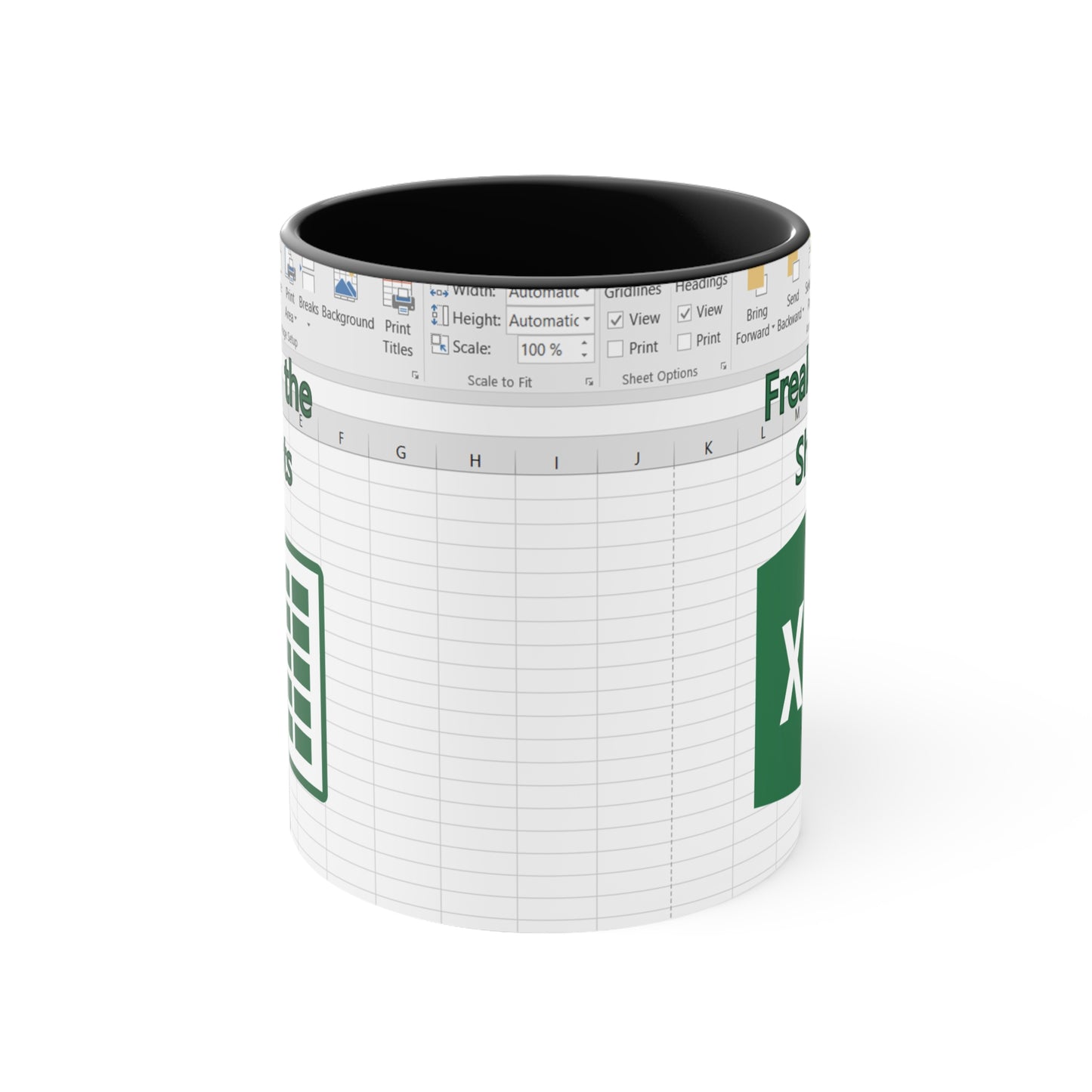 Freak in the Sheets Black Accent Coffee Mug, 11oz