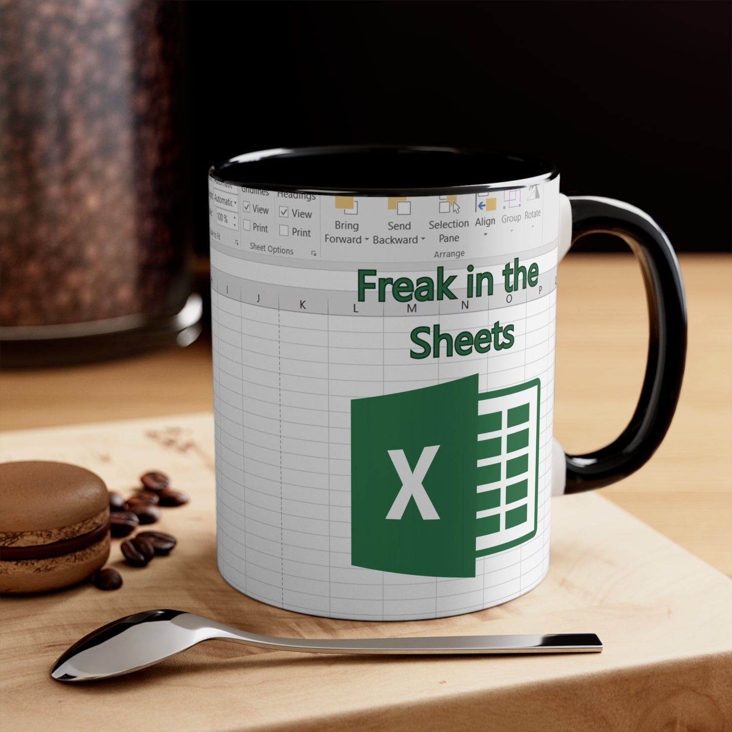 Freak in the Sheets Black Accent Coffee Mug, 11oz