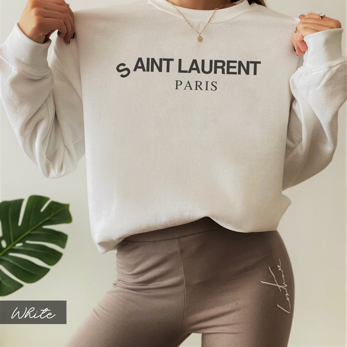 Aint Laurent Sweatshirt, Funny Saint Laurent Designer Inspired Minimalist Trendy Sweatshirt
