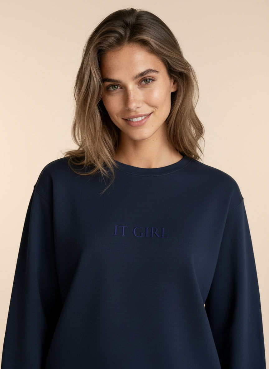 It Girl Embroidered Sweatshirt