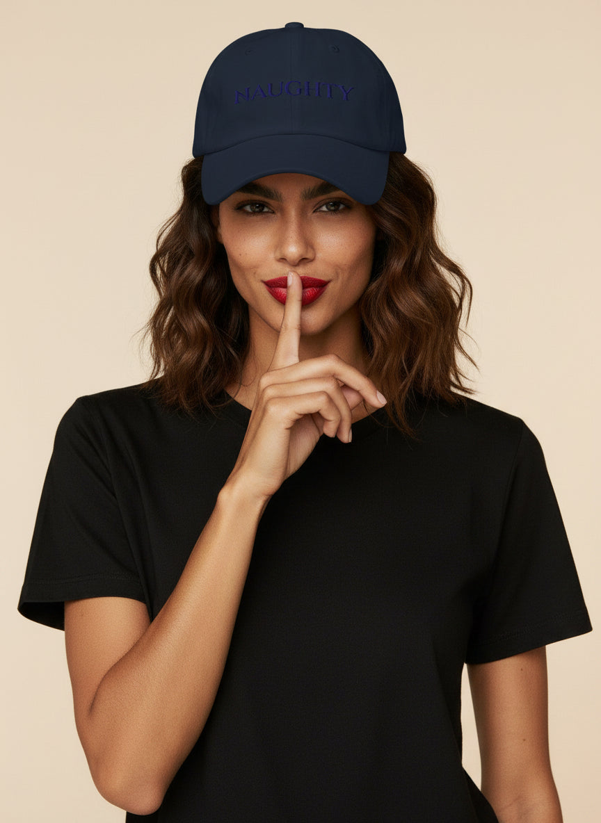 Naughty Embroidered Dad Hat