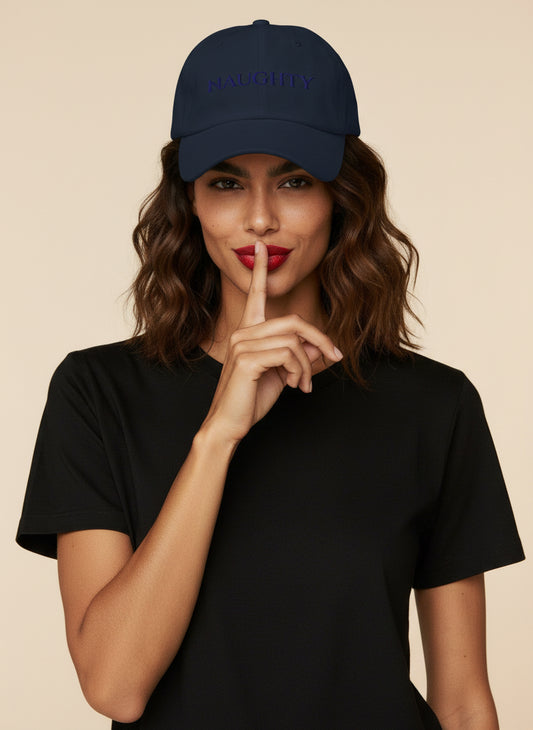 Naughty Embroidered Dad Hat