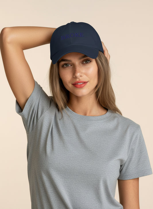 Broke Embroidered Dad Hat