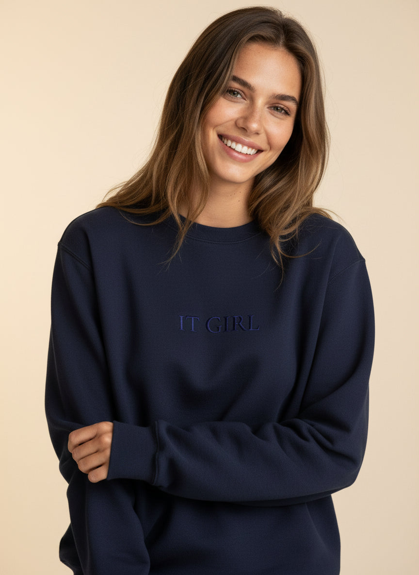 It Girl Embroidered Sweatshirt