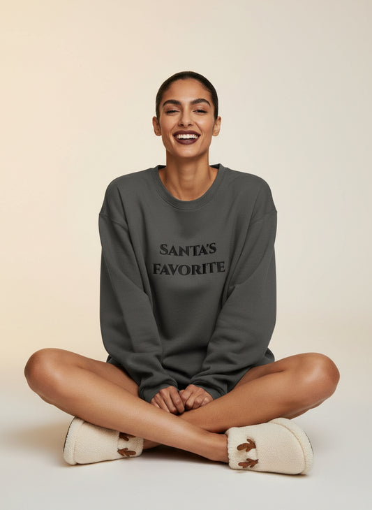 Santa's Favorite Embroidered Sweatshirt