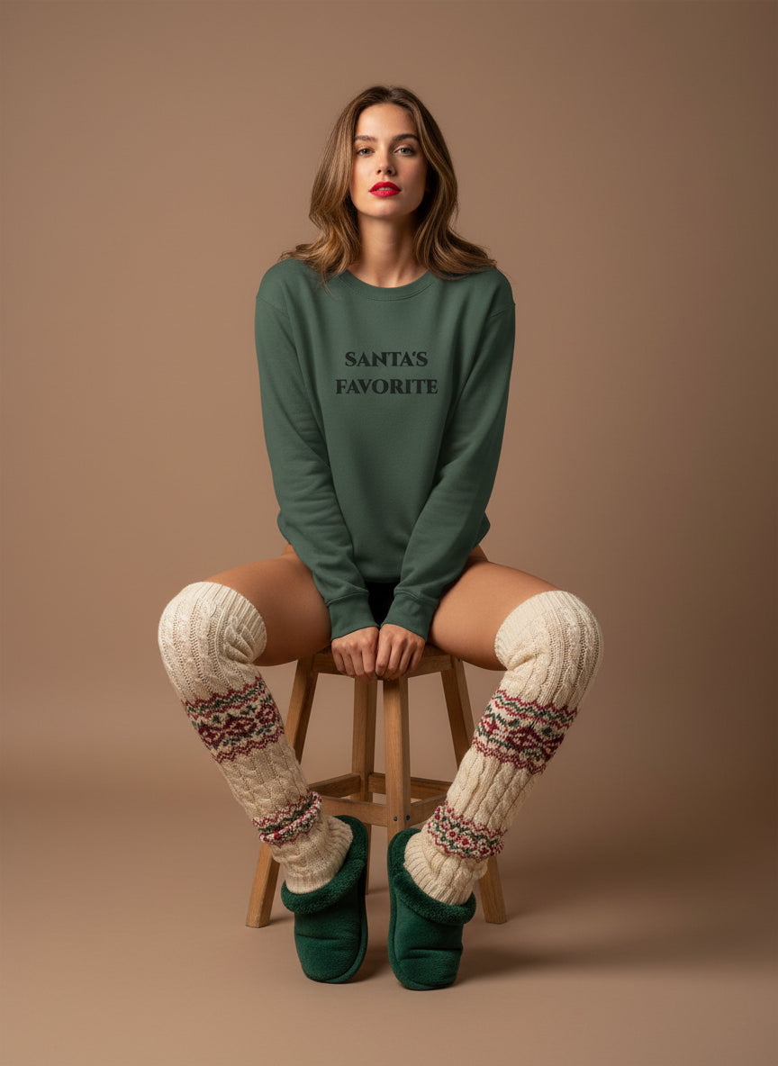 Santa's Favorite Embroidered Sweatshirt