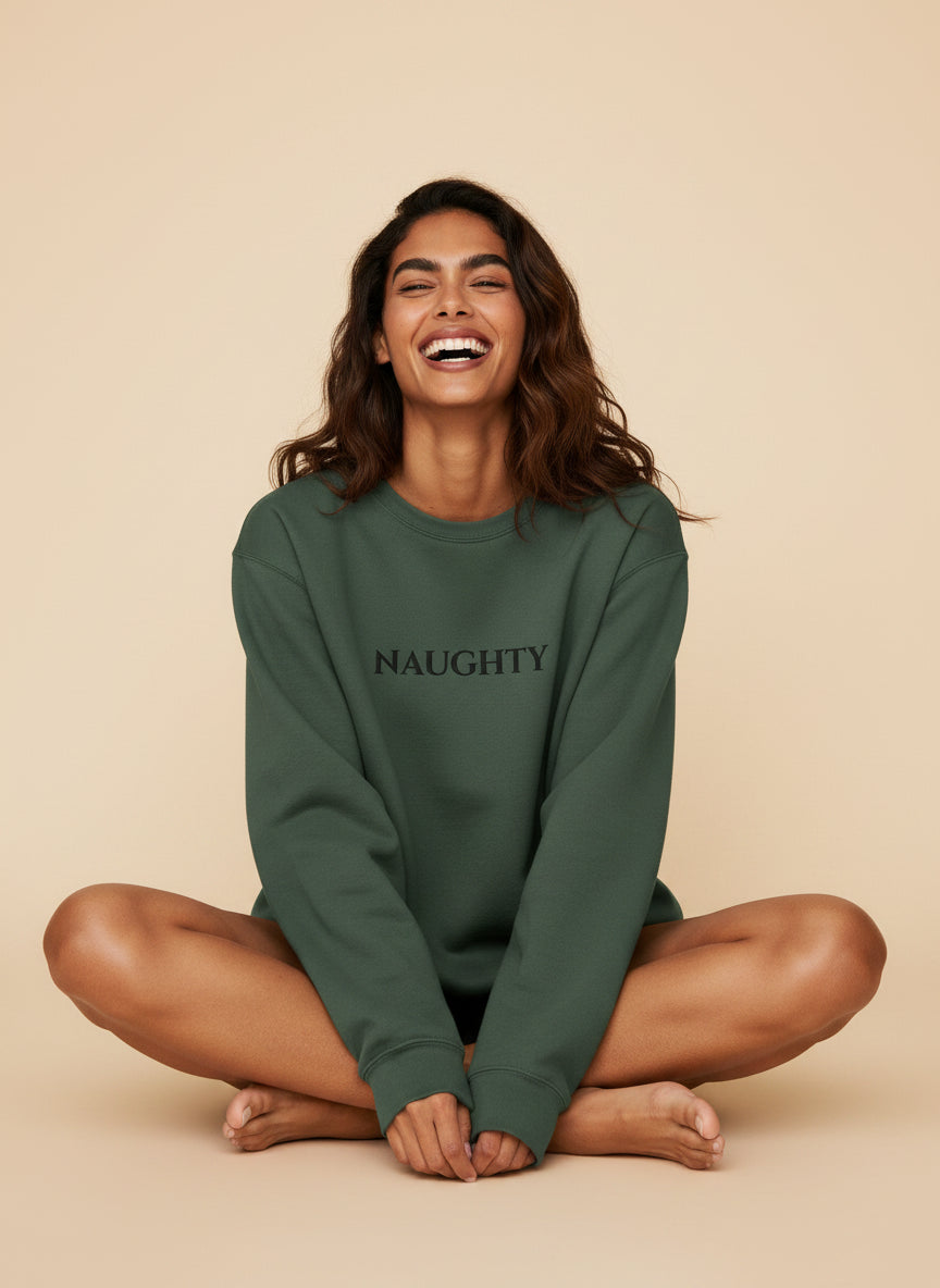 Naughty Embroidered Sweatshirt