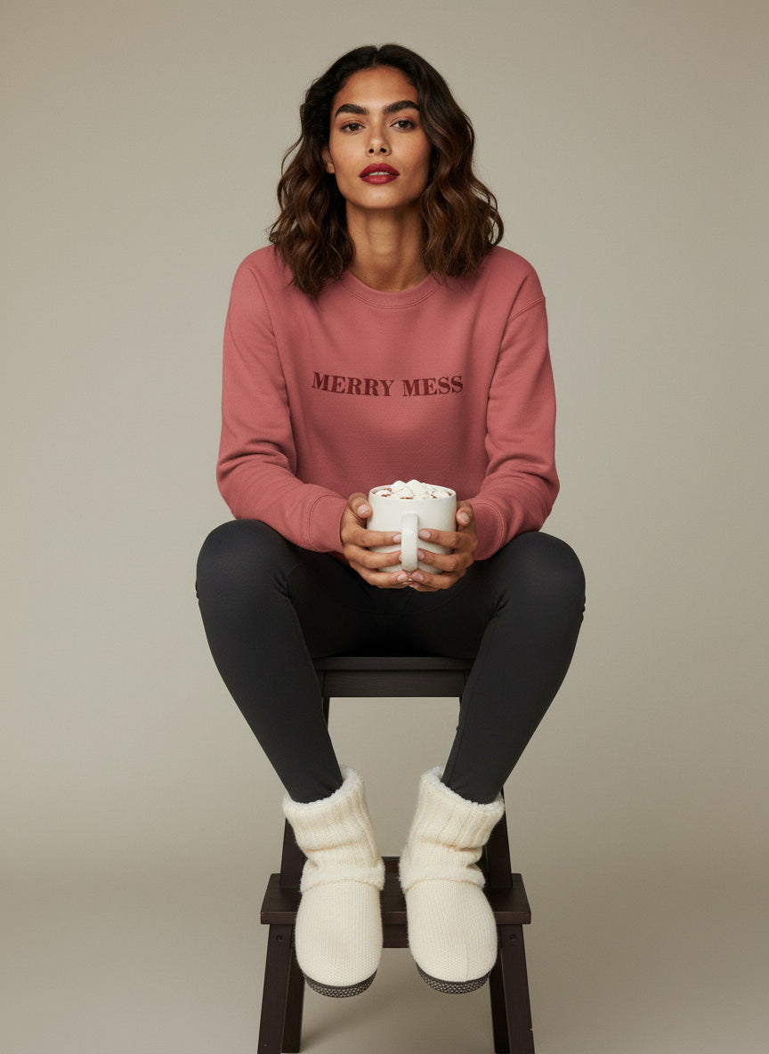 Merry Mess Embroidered Sweatshirt
