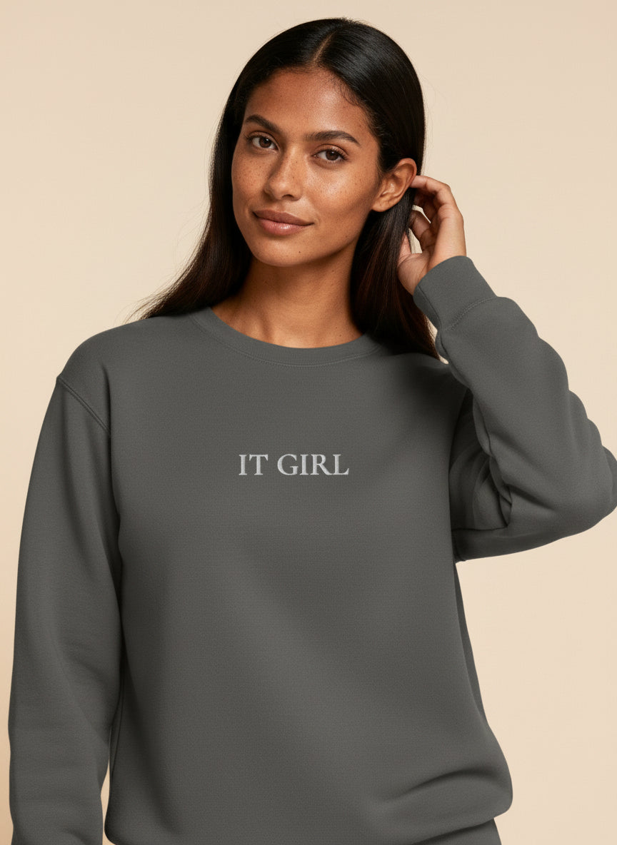 It Girl Embroidered Sweatshirt