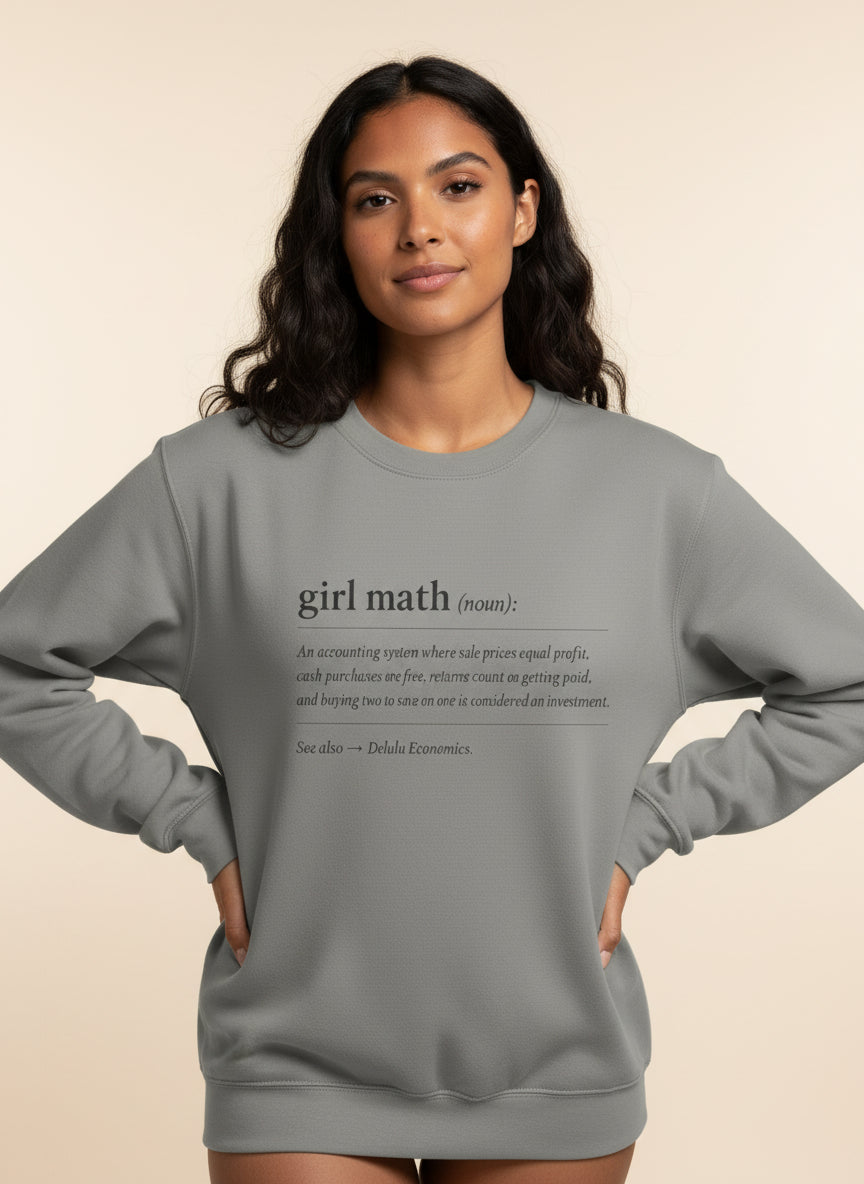 Girl Math Definition Crewneck Sweatshirt