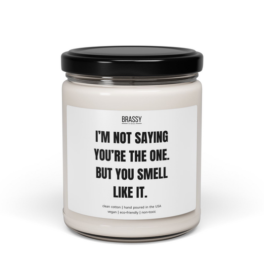 I'm Noy Saying You're the One, But You Smell Like It Scented Glass Jar Candle